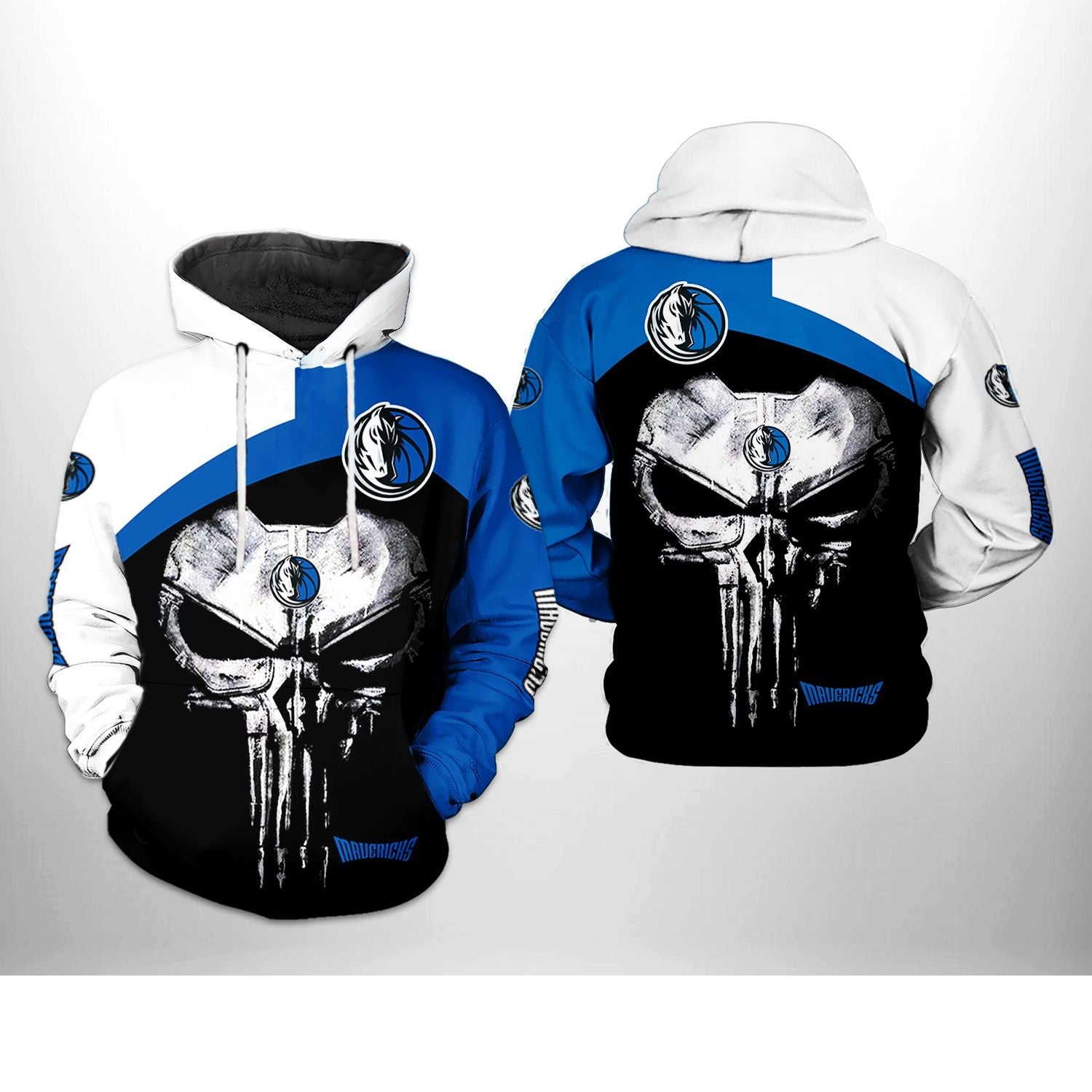 Dallas Mavericks Skull Punisher Hoodie